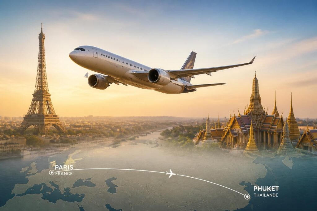 découvrez les vols directs de paris à phuket, les compagnies aériennes qui les proposent, et la durée des trajets sans escale pour un voyage rapide et confortable.