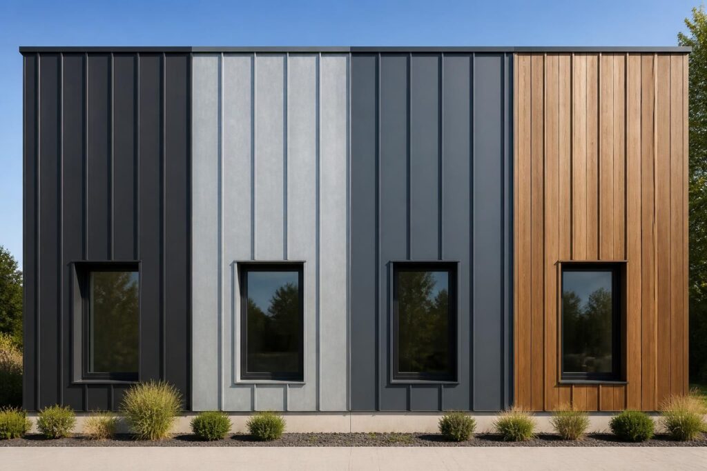 découvrez comment choisir le bardage joint debout idéal pour votre façade en comparant les avantages de l'aluminium, du zinc, de l'acier et du bois.
