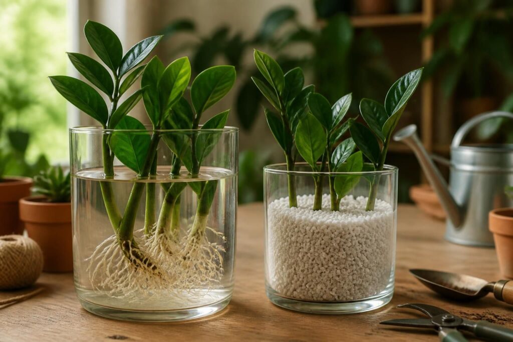 découvrez les techniques efficaces pour réussir la bouture de zamioculcas en utilisant de l'eau ou de la perlite, et donnez vie à vos plantes facilement.