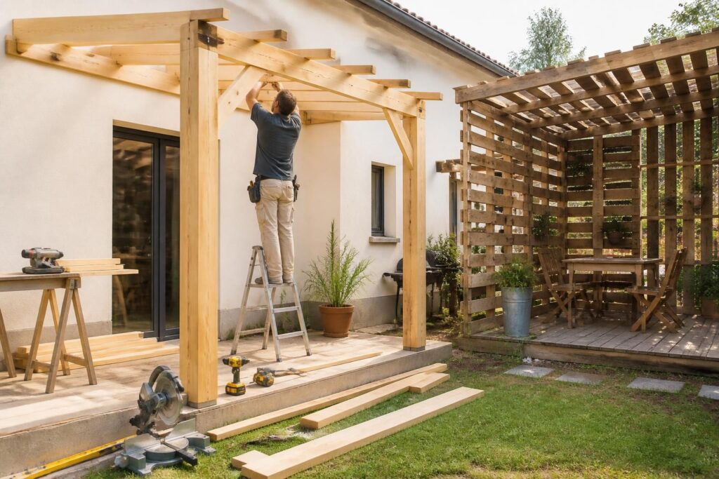 apprenez à construire une pergola en bois, adossée ou réalisée avec des palettes, grâce à notre guide pratique pour un projet diy réussi.
