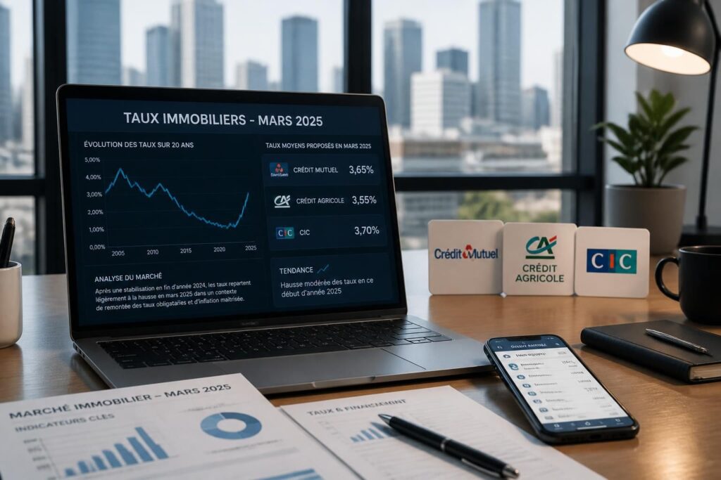 découvrez les évolutions des taux immobiliers en mars 2025 chez crédit mutuel, crédit agricole et cic pour bien préparer votre projet immobilier.