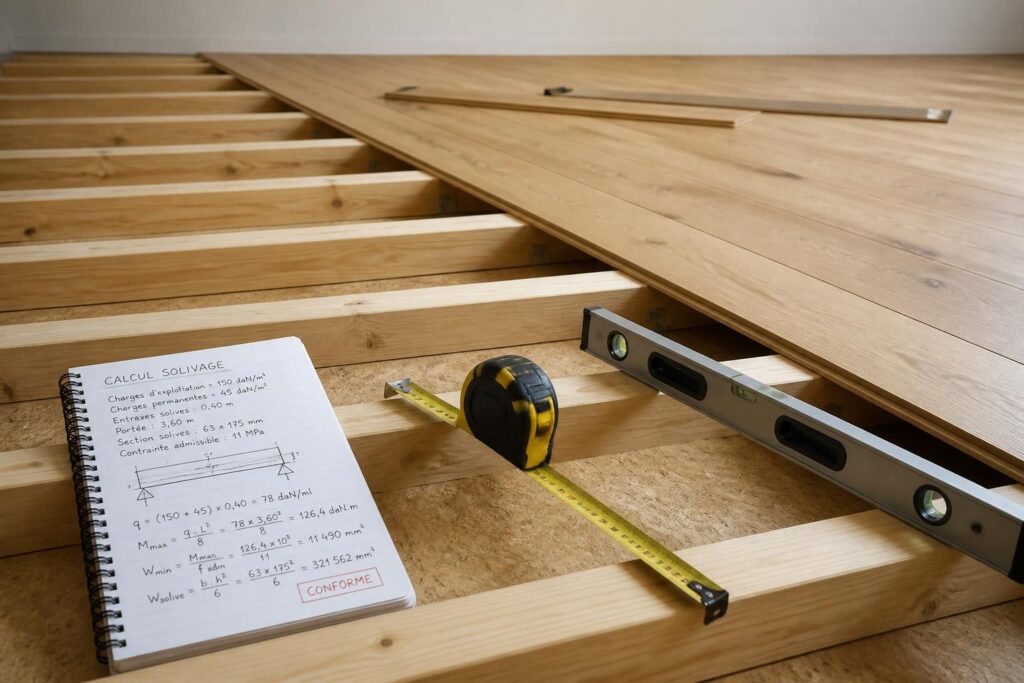 découvrez comment dimensionner un plancher en bois en respectant les calculs et normes essentiels pour le solivage et la pose de parquet, afin d'assurer solidité et durabilité.