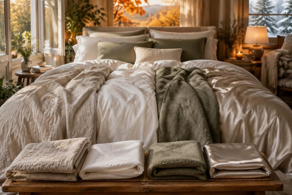 coton, lin, percale ou flanelle : découvrez quelle matière choisir pour votre housse de couette selon la saison, vos préférences et le confort recherché.