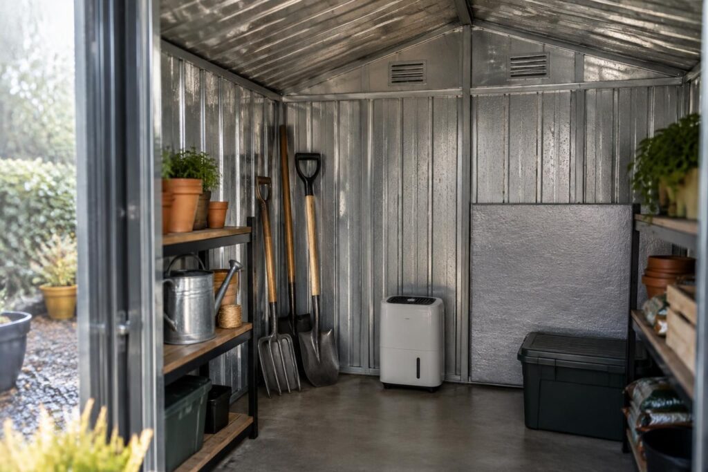 découvrez les causes de la condensation dans un abri de jardin métallique et les solutions efficaces pour limiter l’humidité et protéger vos affaires.